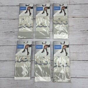 (6)SimpleVera VERA WANG Sheer Knee Highs 2 Pairs Dove Sandalwood - New